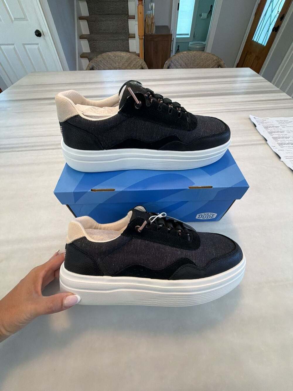 Hey Dude Hudson Lift Sport Black Sneakers